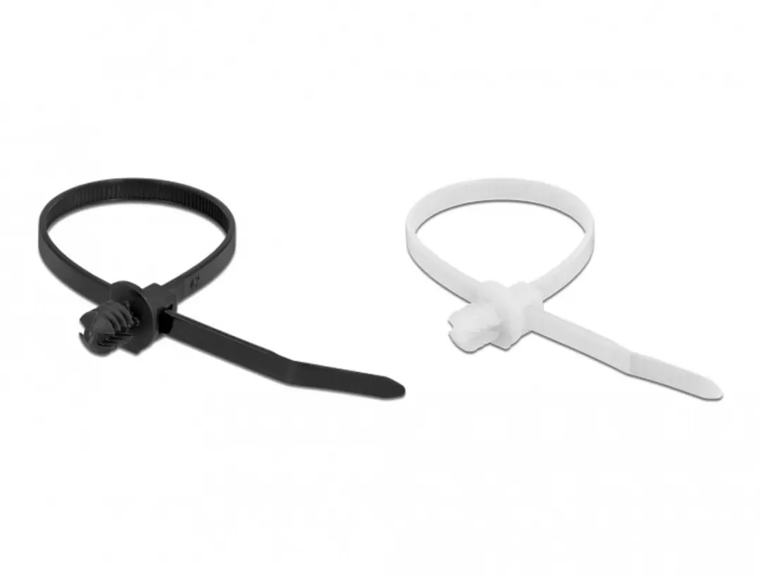 Delock Kabelbinders met lamelbasis 200x4.8mm - 100 Stuks