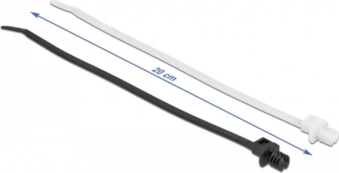 Delock Kabelbinders met lamelbasis 200x4.8mm - 100 Stuks