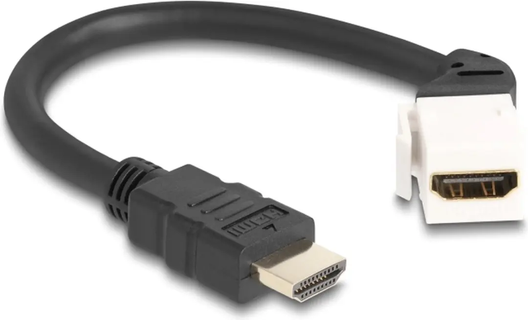 Delock HDMI Haaks Keystone Module 45° 8K60Hz HDR - Wit