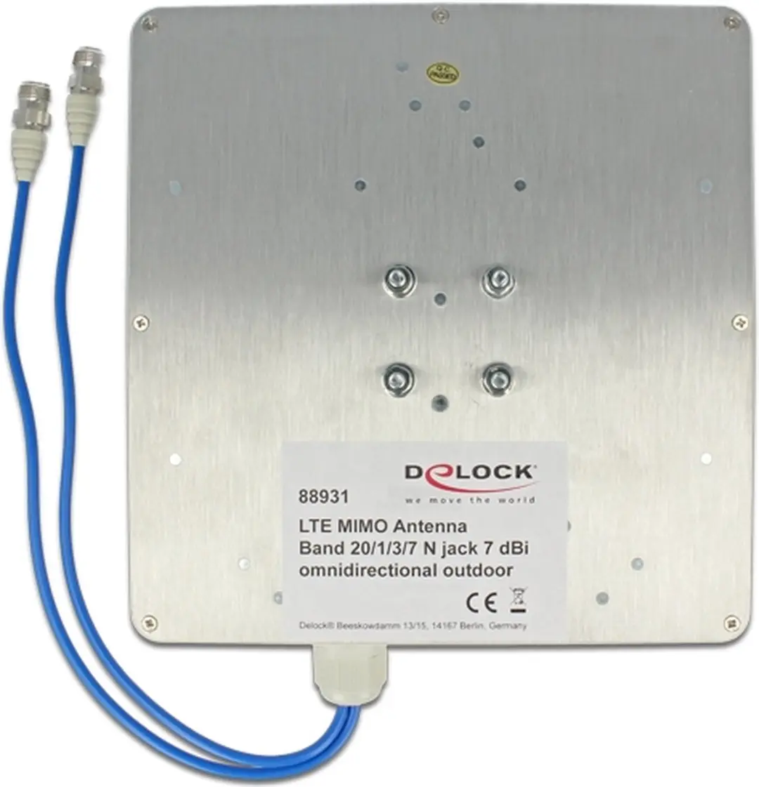 Delock LTE MIMO Antenne 2x N-connector 7dBi - 0,3m - Beige - afbeelding 3 van 5