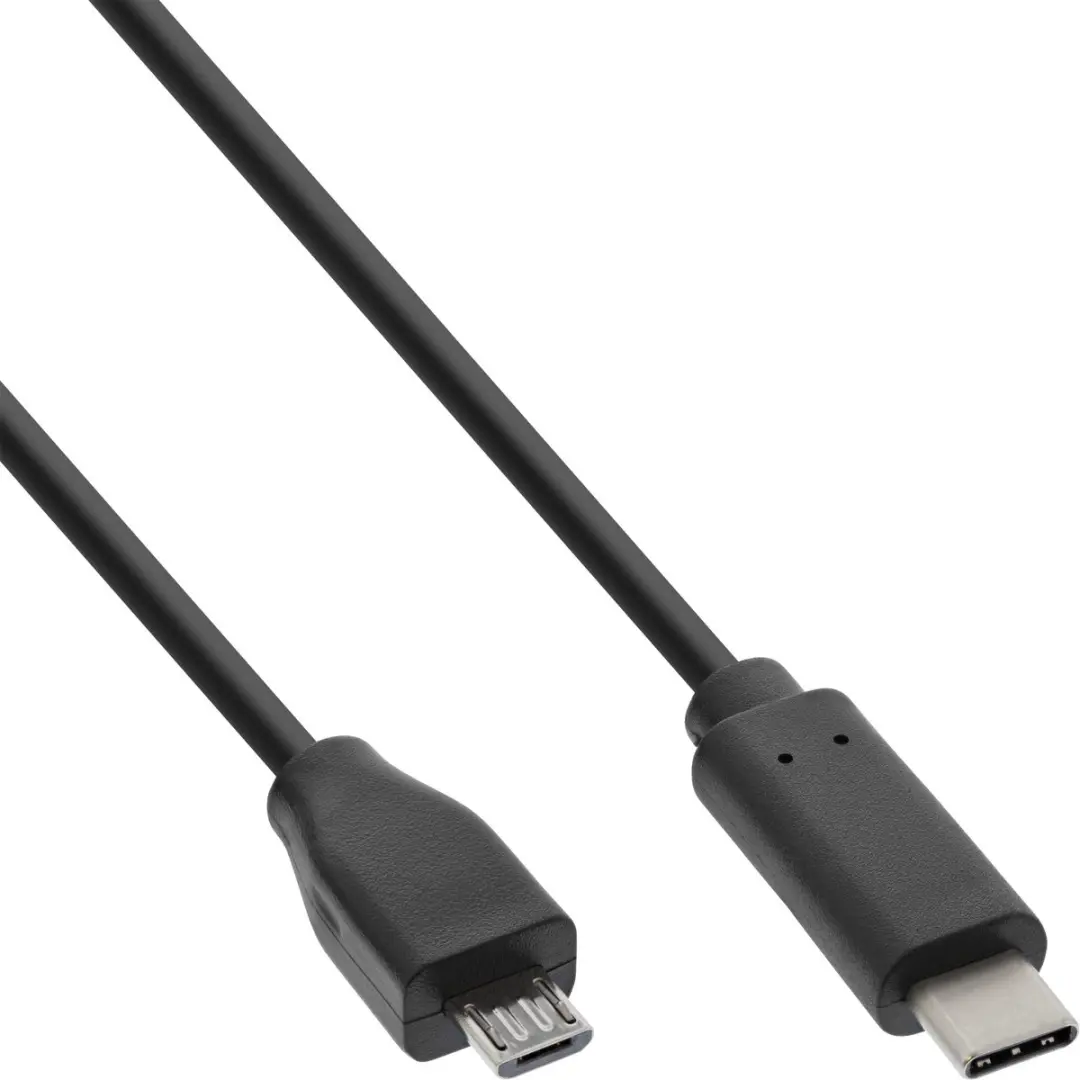 InLine USB 3.1 C naar USB 2.0 Micro B Kabel 1m - Zwart