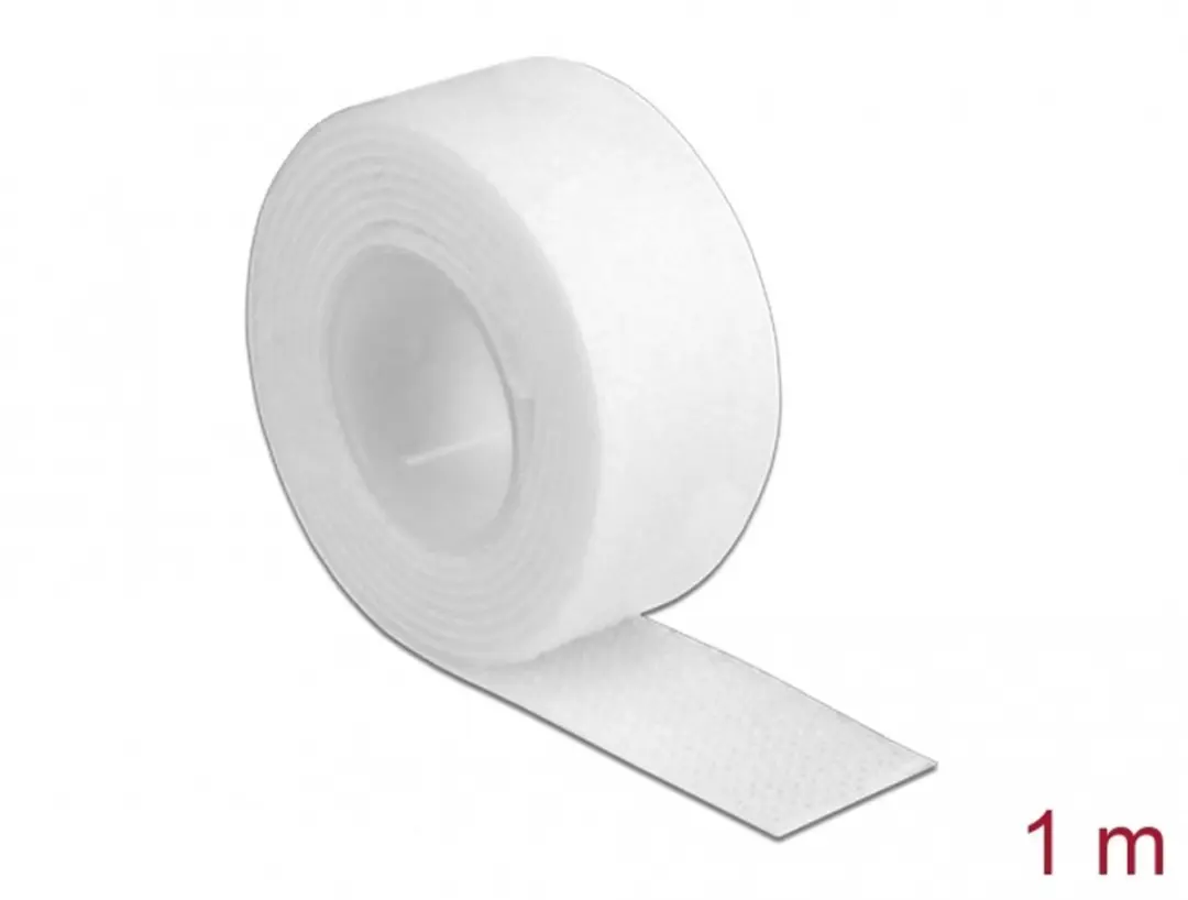 Delock Plakband 1m x 20mm Wit