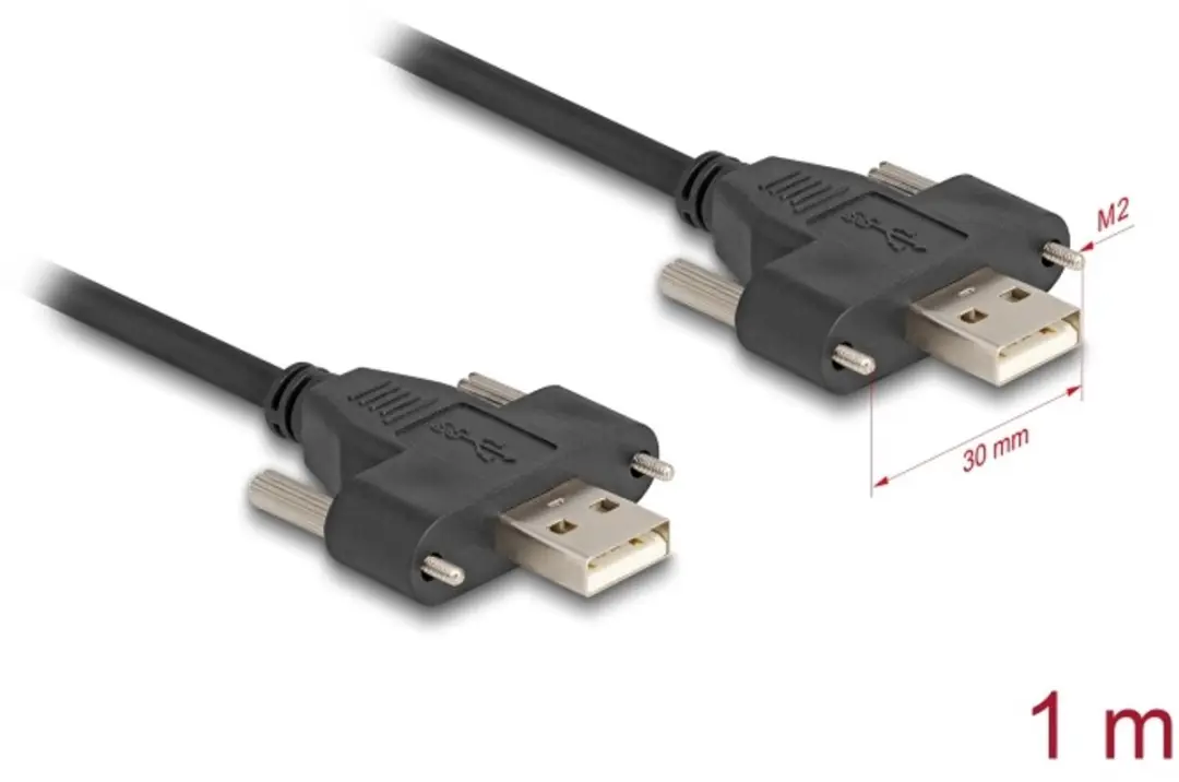 Delock USB 2.0 Kabel A-male naar A-male 1m