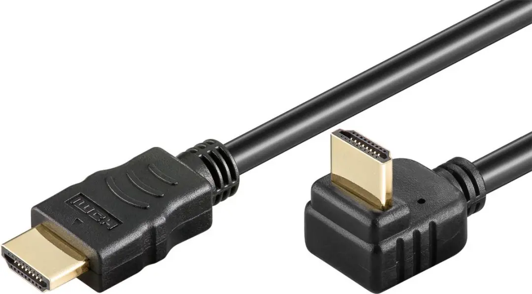 Goobay HDMI Kabel 90° Haaks 2.0 4K60Hz HDR - 1,5m - Zwart