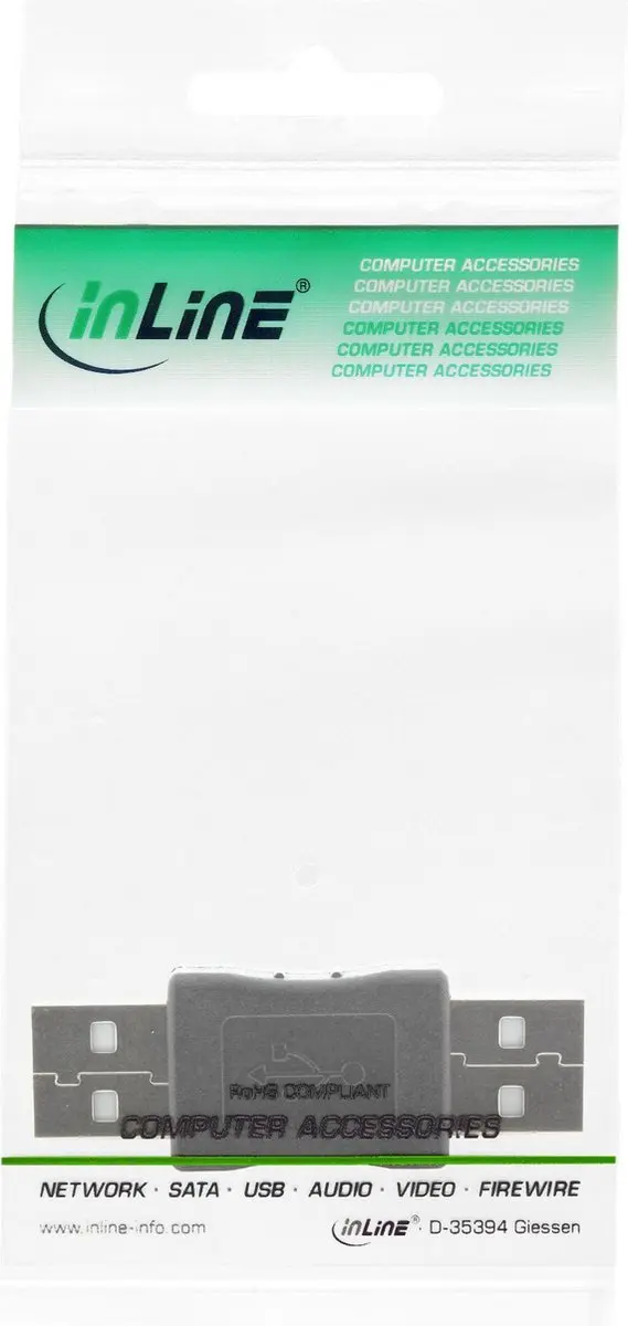 InLine USB 2.0 Adapter A naar A - Beige