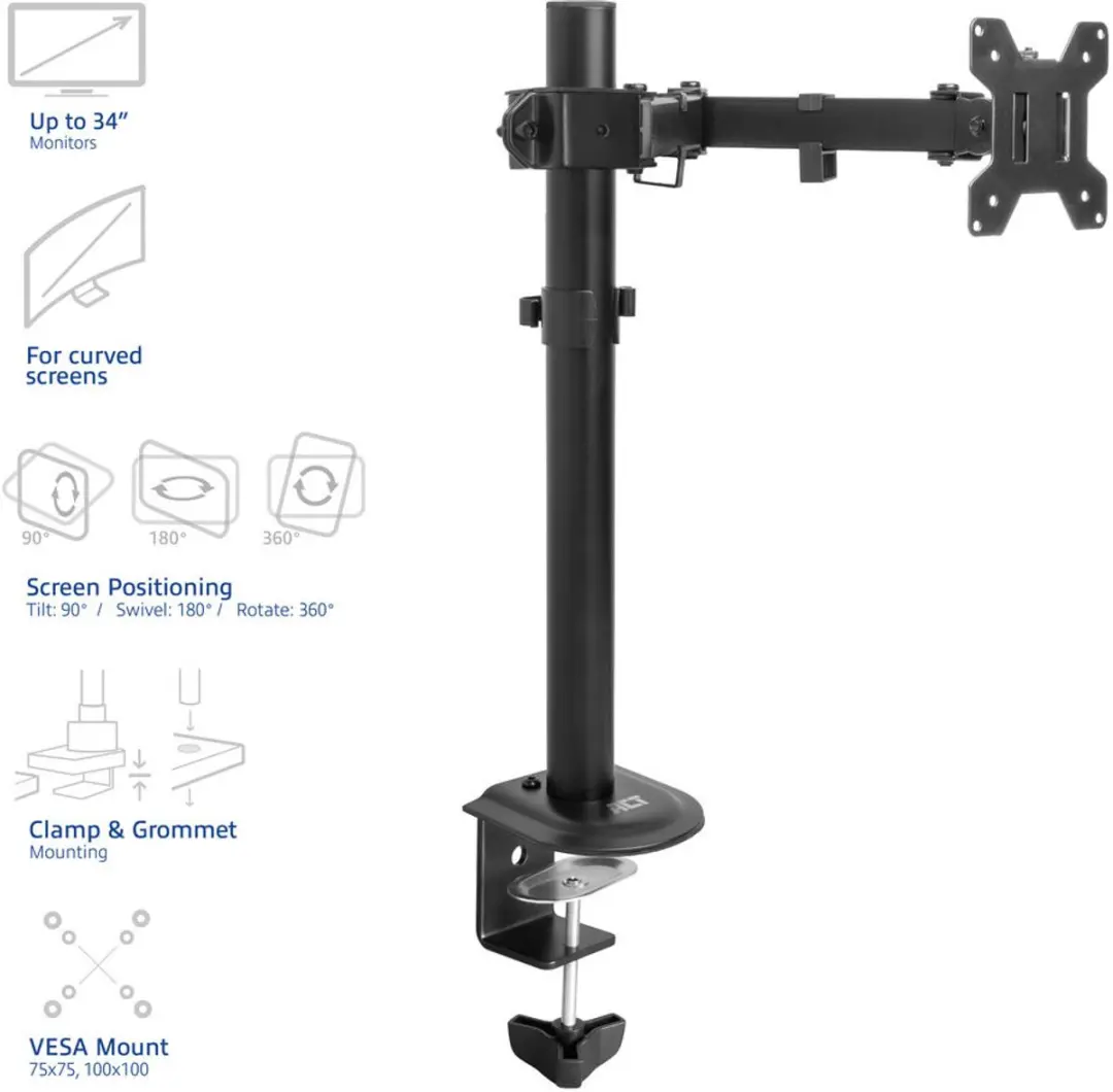 ACT Monitorarm 34, 1 scherm, ACT Essentials AC8361