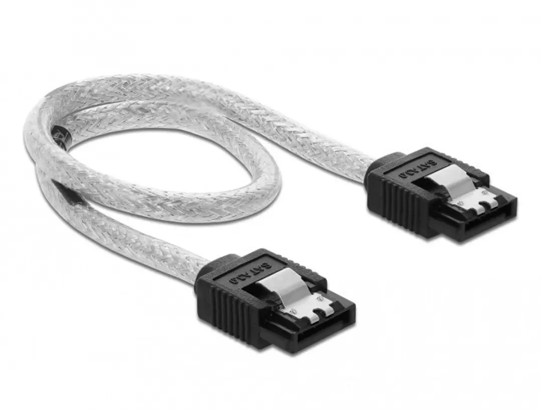 Delock SATA Kabel 30cm - Transparant