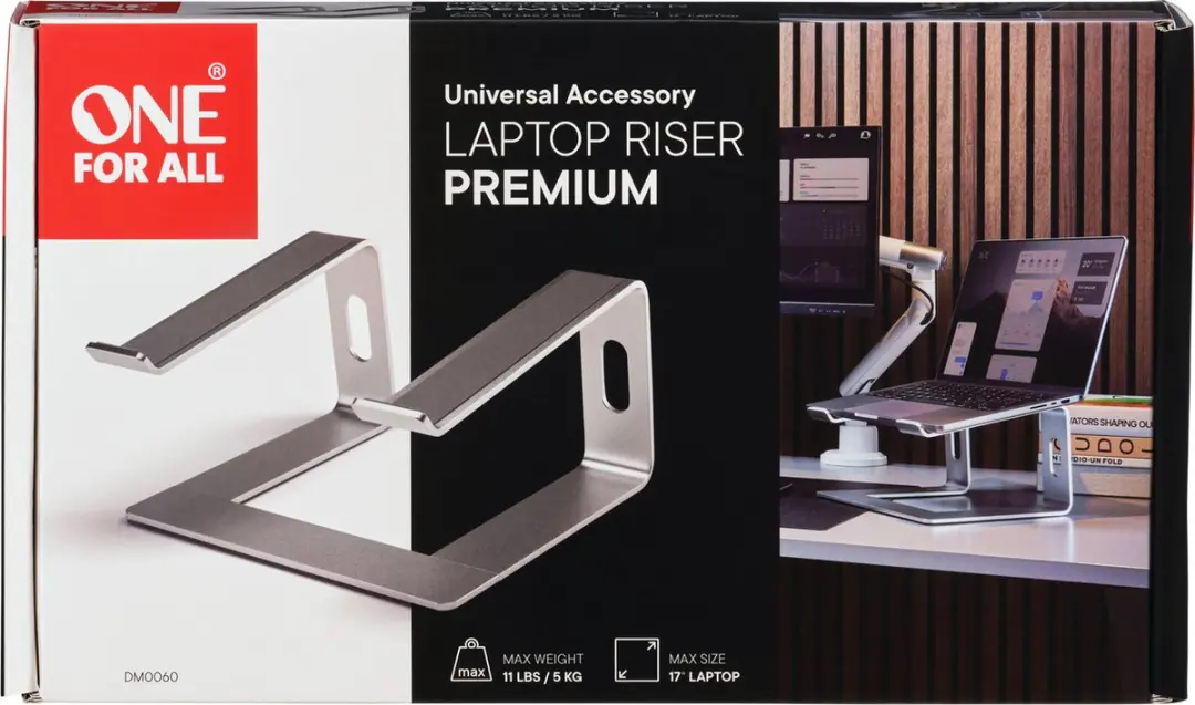 One For All DM0060 Premium laptop riser - aluminium - zilverkleurig