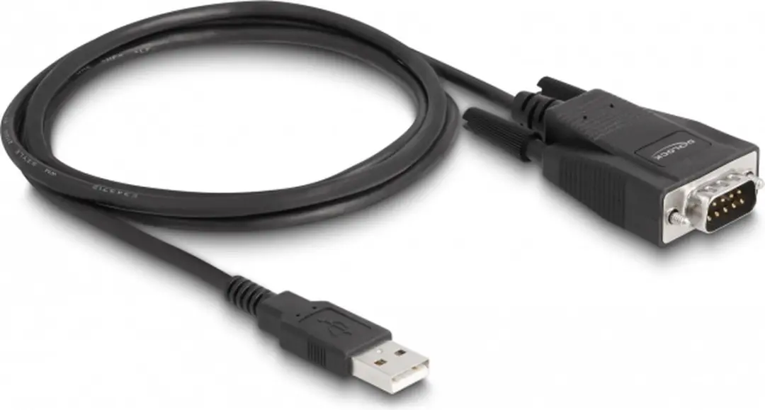Delock USB 2.0 naar RS-232 Adapter - Zwart
