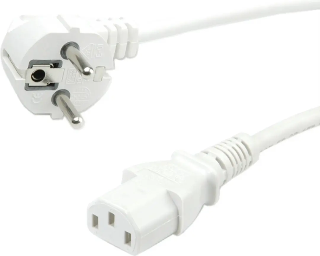 Value IEC-Female Stroomkabel 0,6m - Wit
