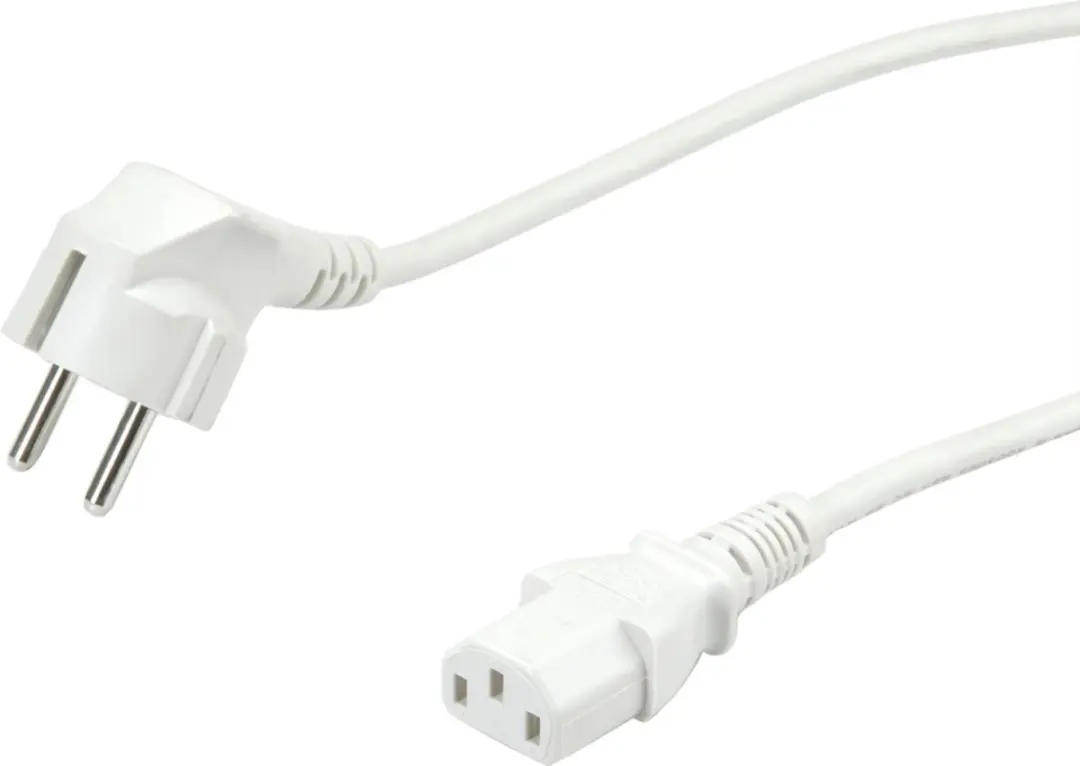 Value IEC-Female Stroomkabel 0,6m - Wit