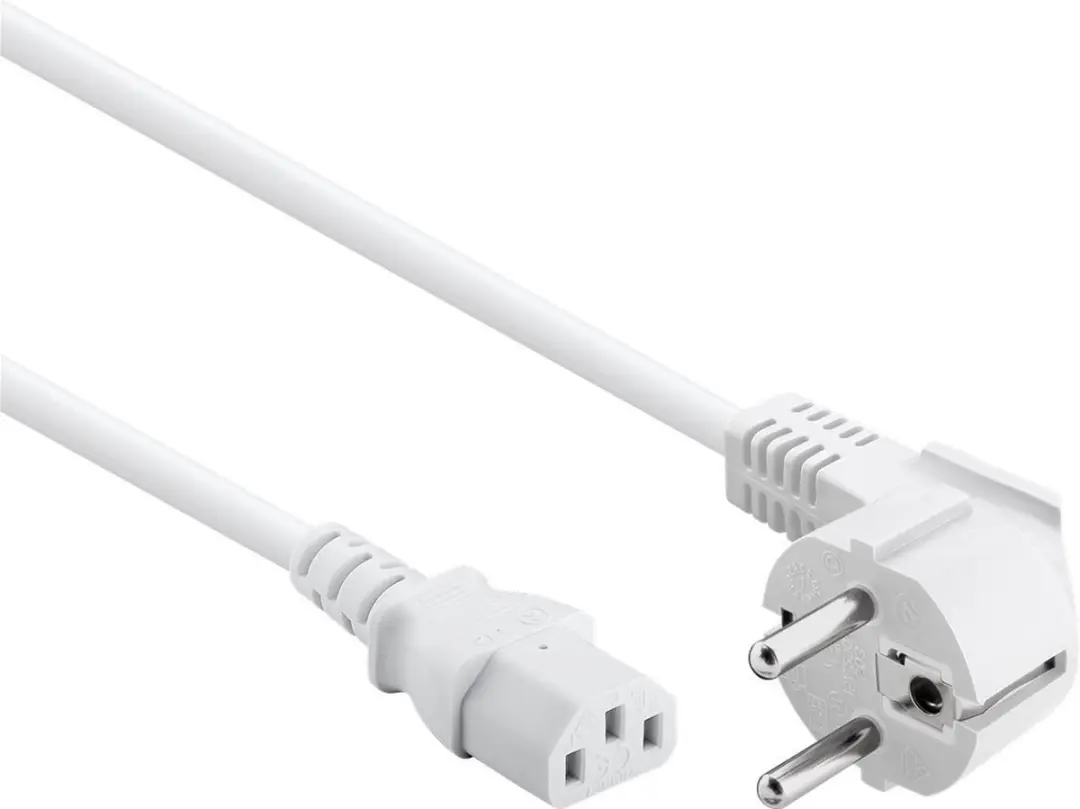 Value IEC-Female Stroomkabel 0,6m - Wit