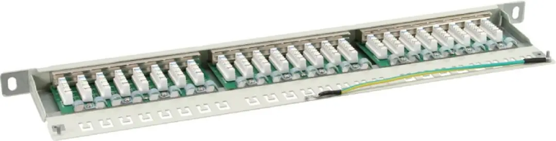 InLine Patchpaneel Cat.6 24-voudig 0,5U Lichtgrijs