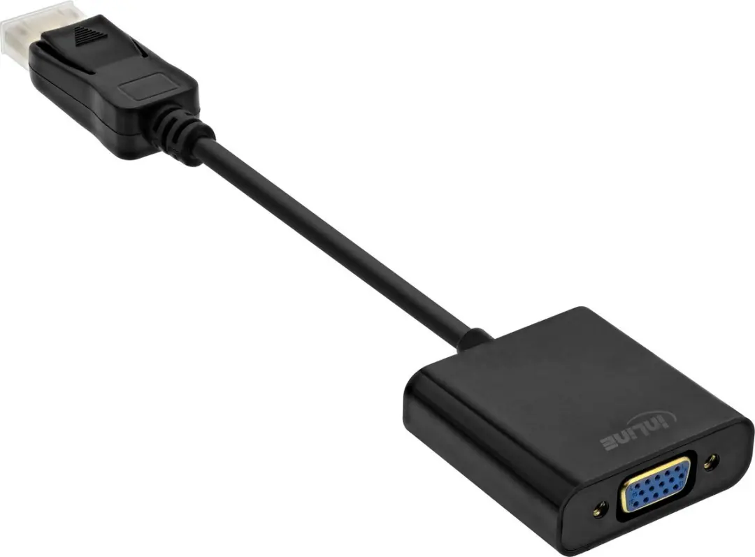 InLine Basic DisplayPort-naar-VGA-adapterkabel 0,15m - Zwart