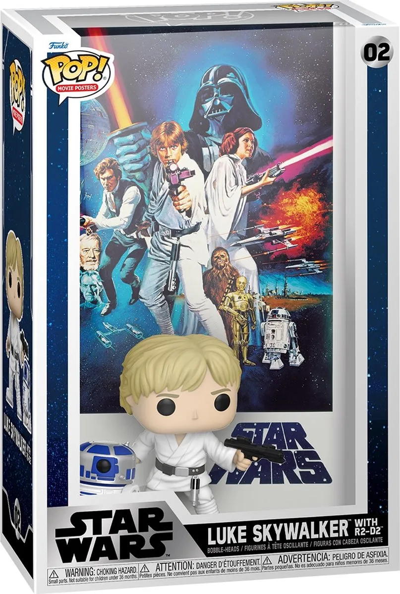 Funko Pop Movie Poster Luke Skywalker met R2D2 43cm