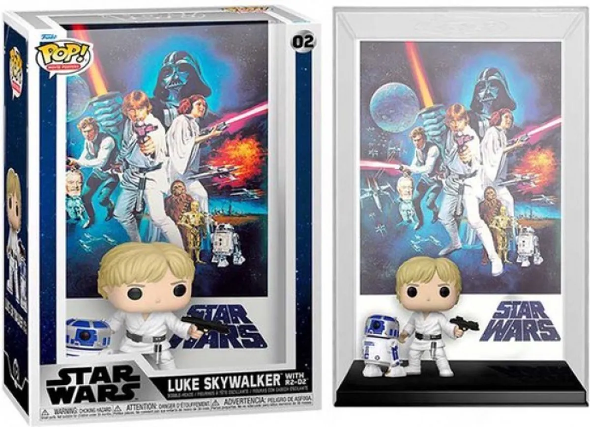 Funko Pop Movie Poster Luke Skywalker met R2D2 43cm