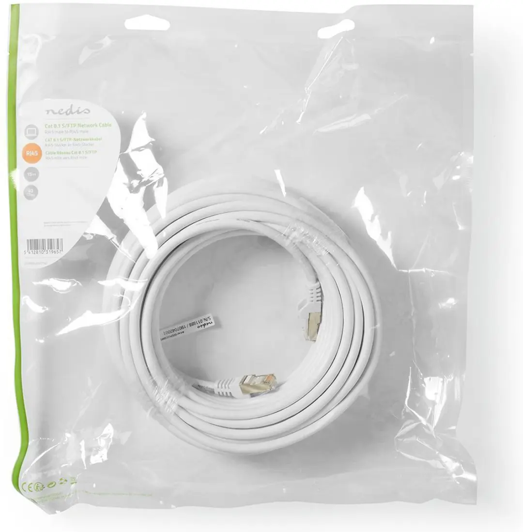 Nedis Cat 8.1 Netwerkkabel CCGL85520WT150 15m - Wit