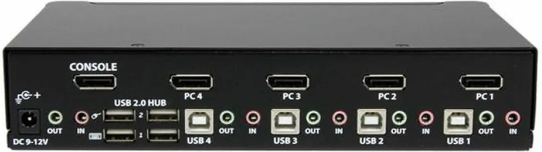 Startech SV431DPUA USB DisplayPort KVM-switch 4-poort - Zwart