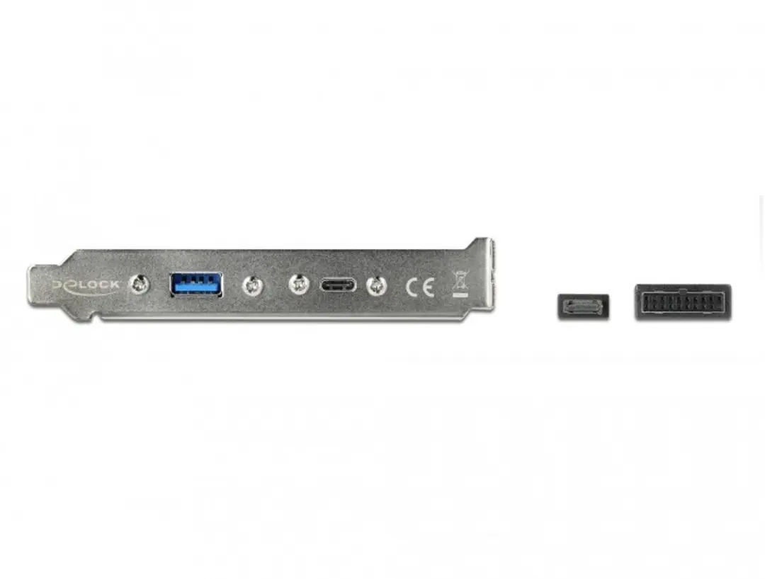 Delock USB 3.1 Slot Bracket - Type-C & Type-A - Zwart