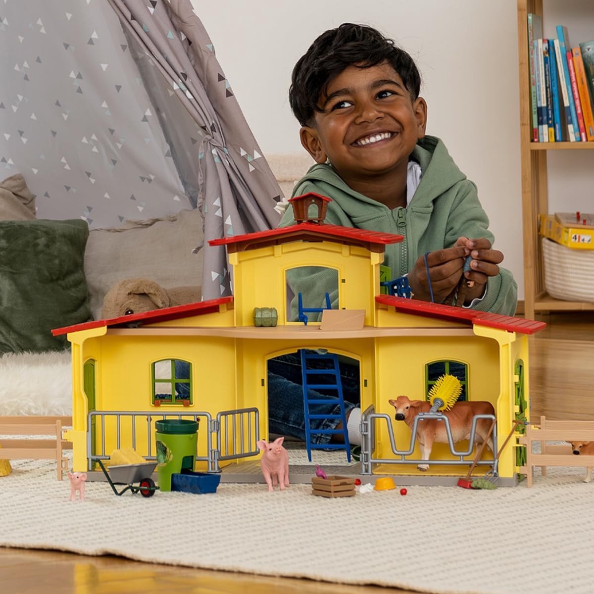 Schleich Farm World - Grote Boerderij met Dieren en Accessoires, Figurenset 3+