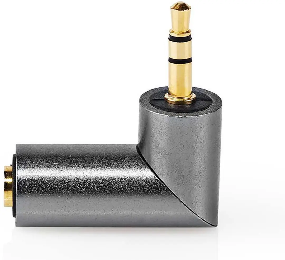 Nedis Stereo-Audioadapter 3,5mm Verguld - Recht - Aluminium Goud