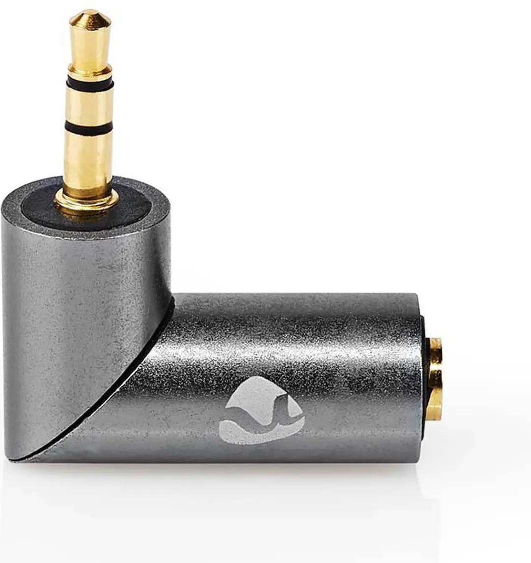 Nedis Stereo-Audioadapter 3,5mm Verguld - Recht - Aluminium Goud