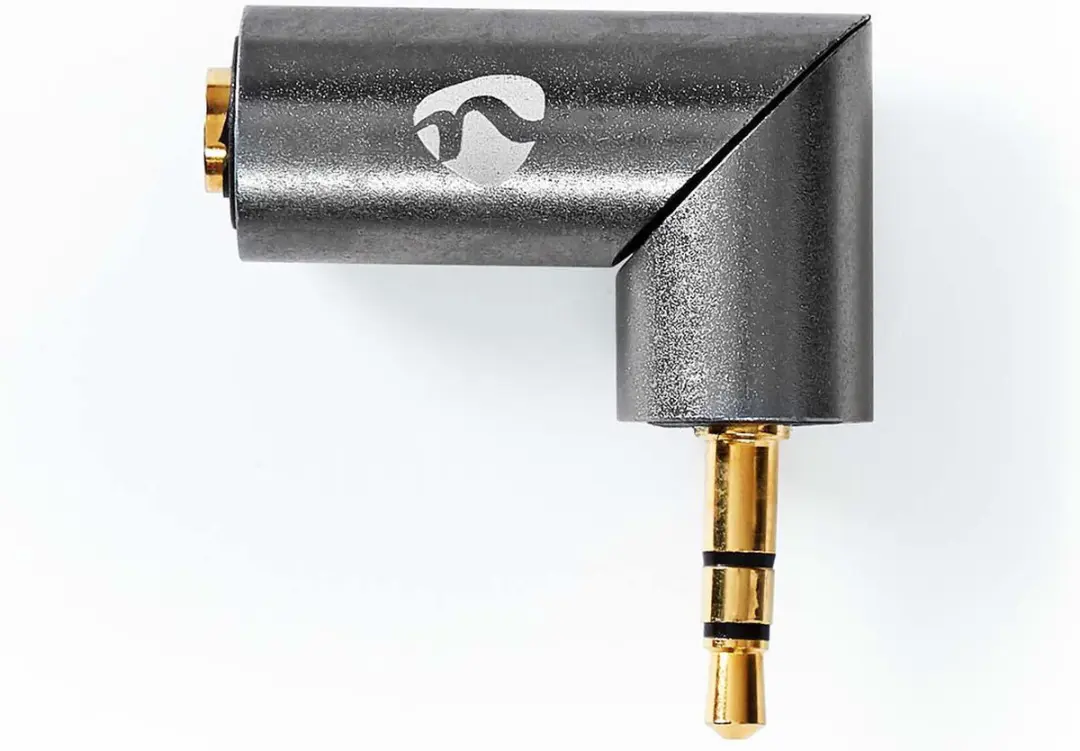 Nedis Stereo-Audioadapter 3,5mm Verguld - Recht - Aluminium Goud