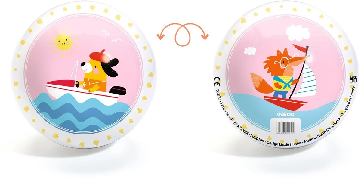 Djeco Love Boat Ball Ø12cm - Meerkleurig
