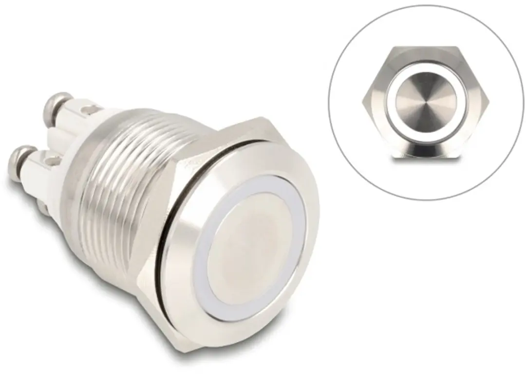 Delock Push Button Installatie 19mm