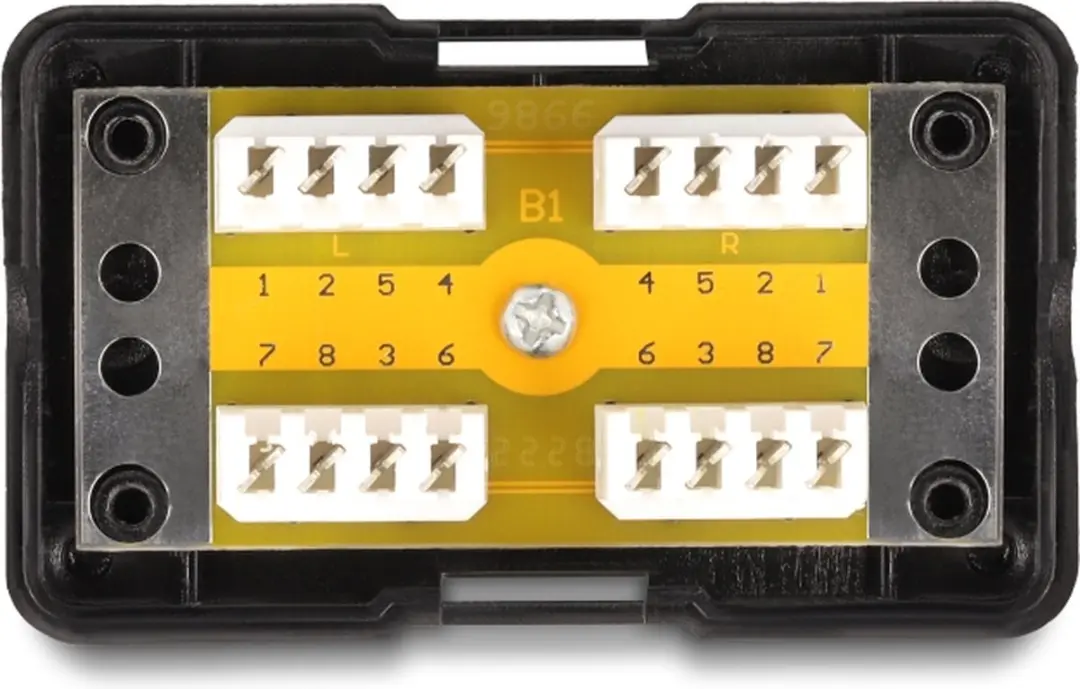 Delock Network Connection Box LSA Cat.6 - Zwart