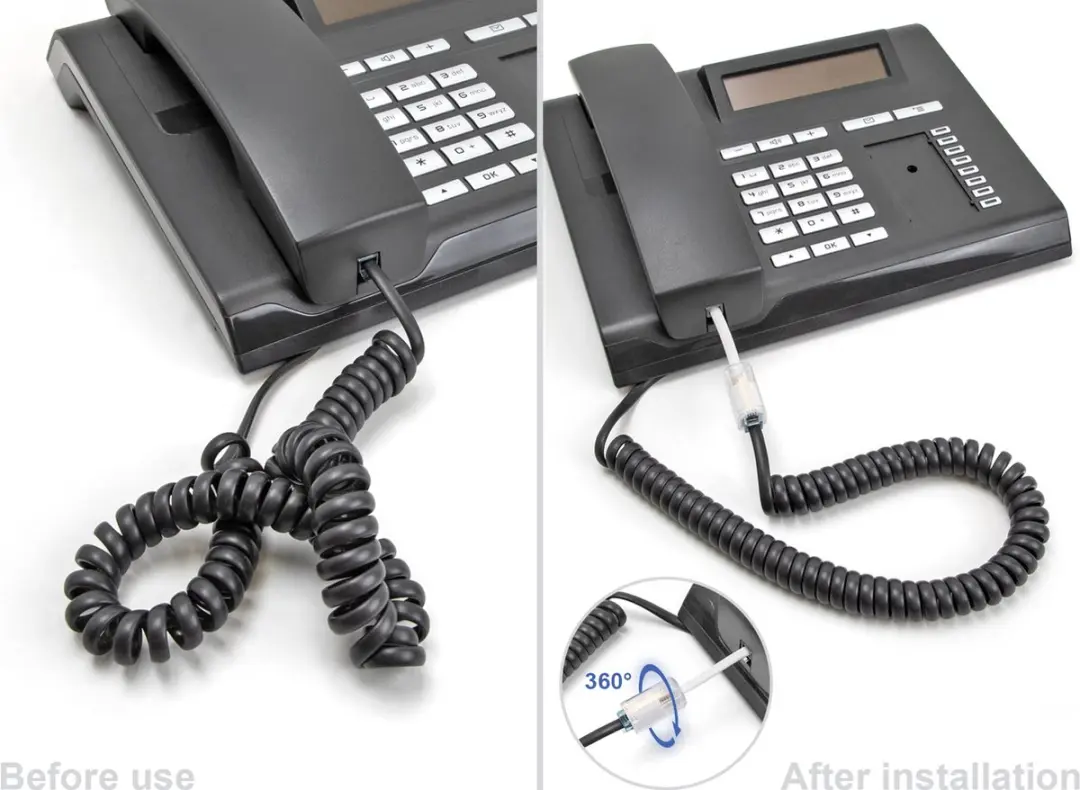 Delock Telefoonkabel RJ10 naar RJ10 - 30mm Transparant/Wit