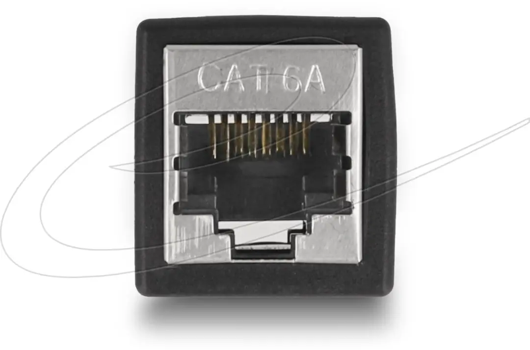 Delock RJ45-naar-RJ45 Adapter Cat.6A - Zwart
