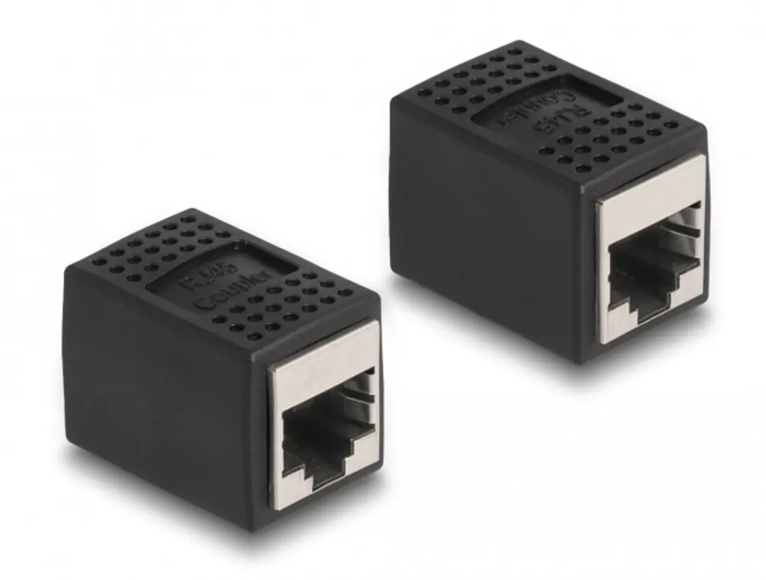 Delock RJ45-naar-RJ45 Adapter Cat.6A - Zwart