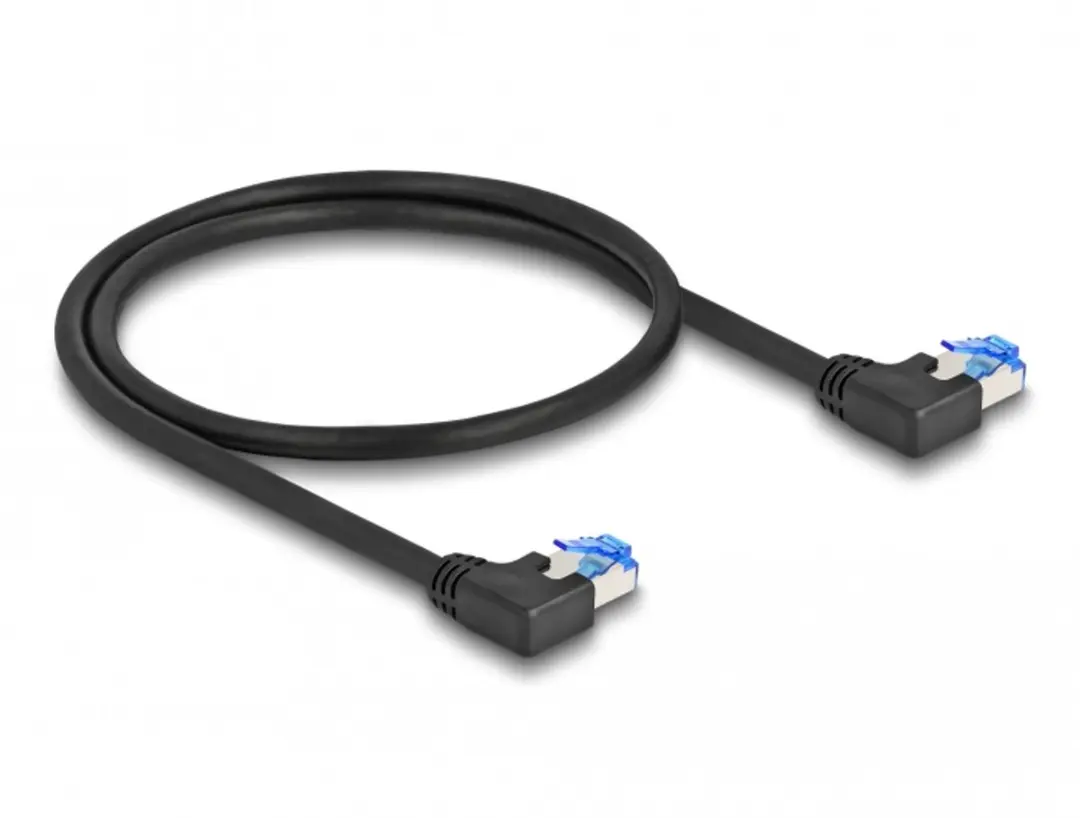 Delock SFTP CAT6a Netwerkkabel Haaks 0,5m - Zwart