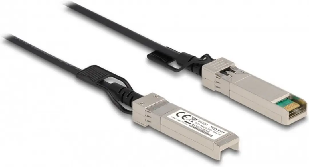 Delock Twinax SFP+ Kabel 1m - Zwart/Zilver