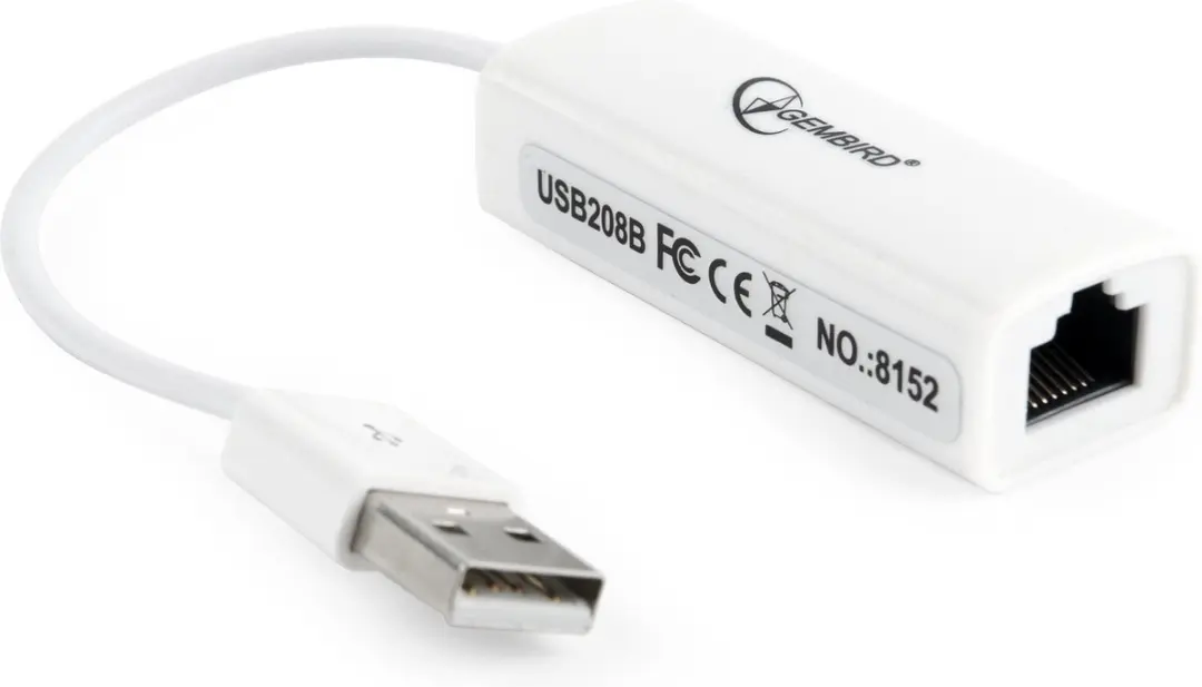 Gembird USB-A naar RJ45 Fast Ethernet Adapter - Wit - 0,10m - afbeelding 6 van 6