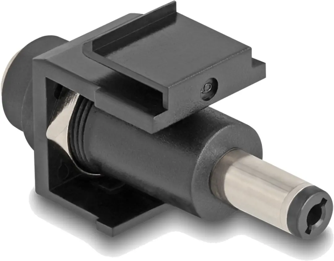 Delock Keystone Module DC 5.5x2.1 naar 5.5x2.5mm - Zwart