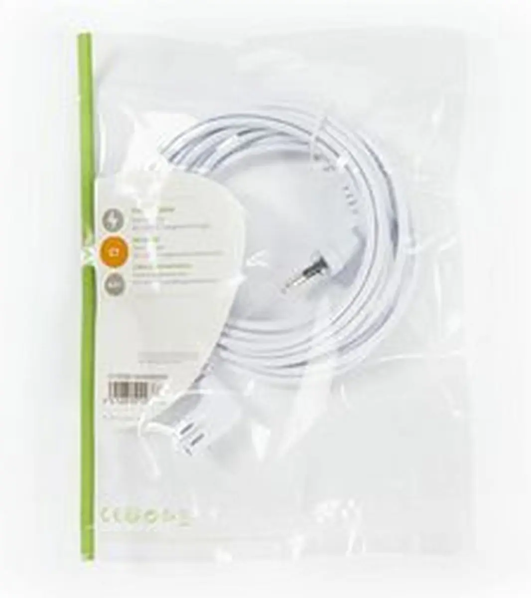 Nedis Euro Male IEC-320-C7 Gehoekte Stroomkabel 3.00m - Wit