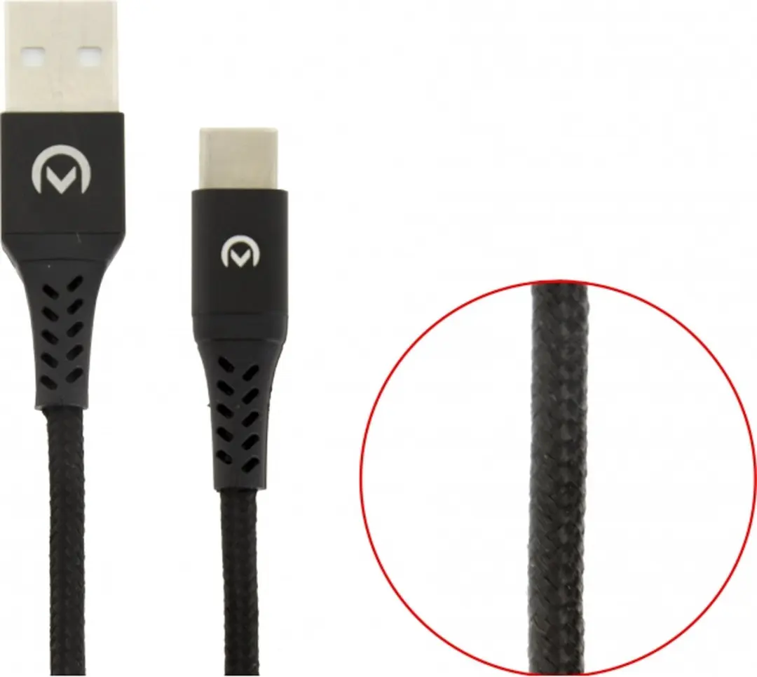 Mobilize USB-A naar USB-C Kabel 1m - Zwart - afbeelding 6 van 6