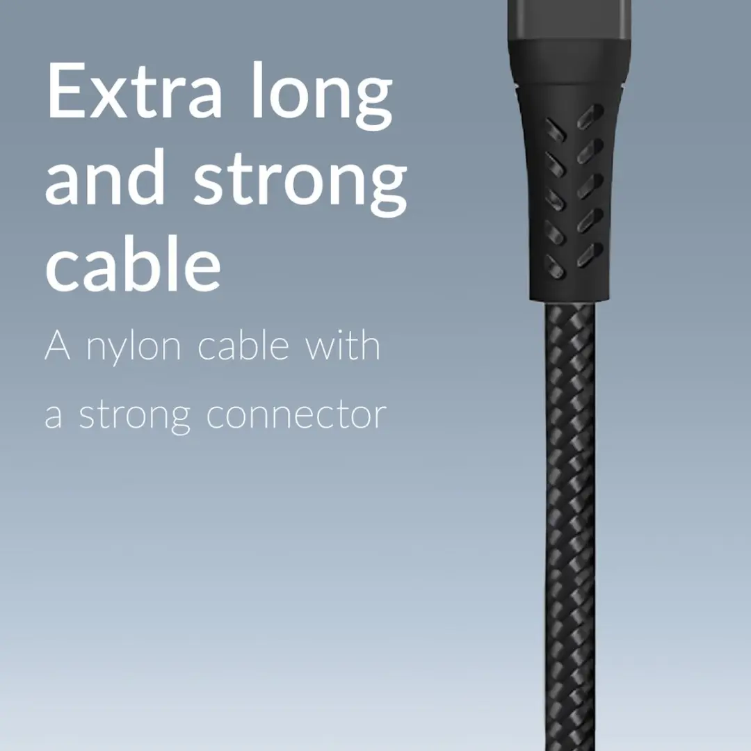 Mobilize USB-A naar USB-C Kabel 1m - Zwart