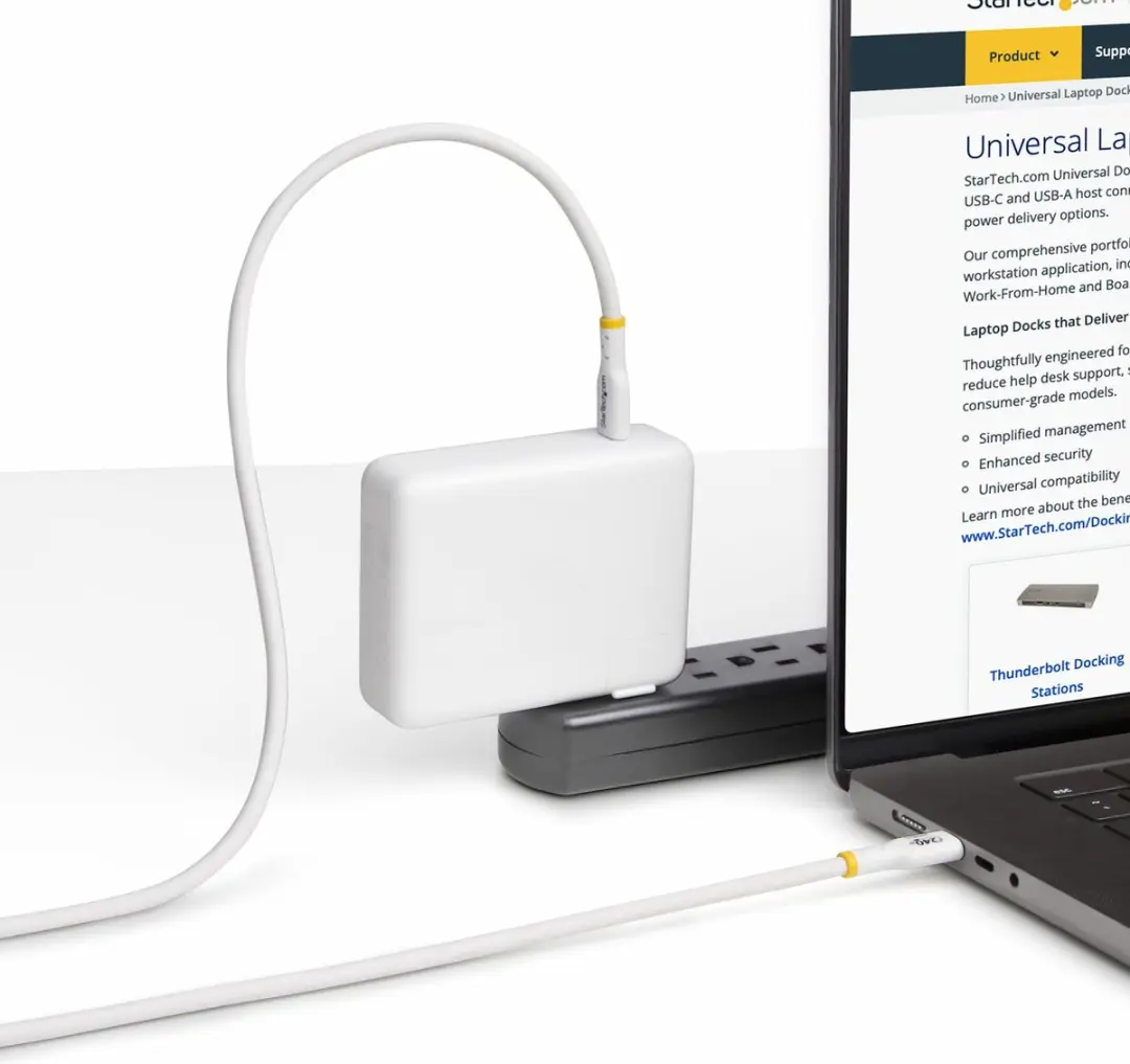 Startech USB2EPR4MW USB-C Oplaadkabel 240W - Wit