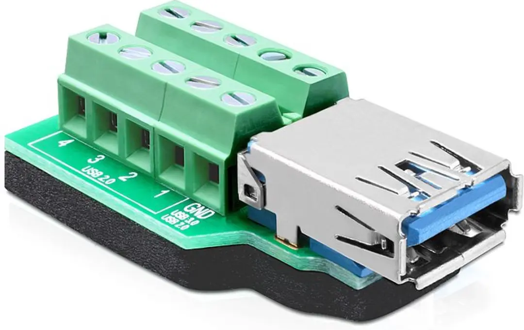 Delock USB 3.0 Adapter A-Buchse Terminalblock 10 Pin