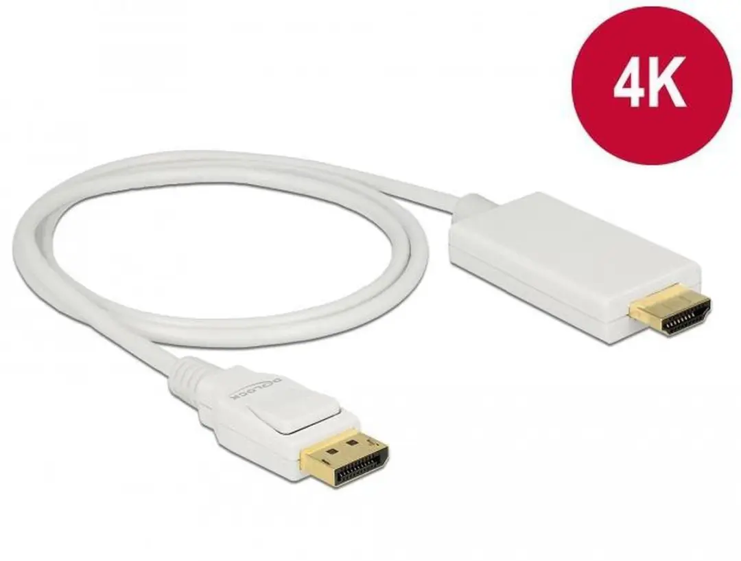 Delock DisplayPort naar HDMI Kabel 83819 - 3m - Wit