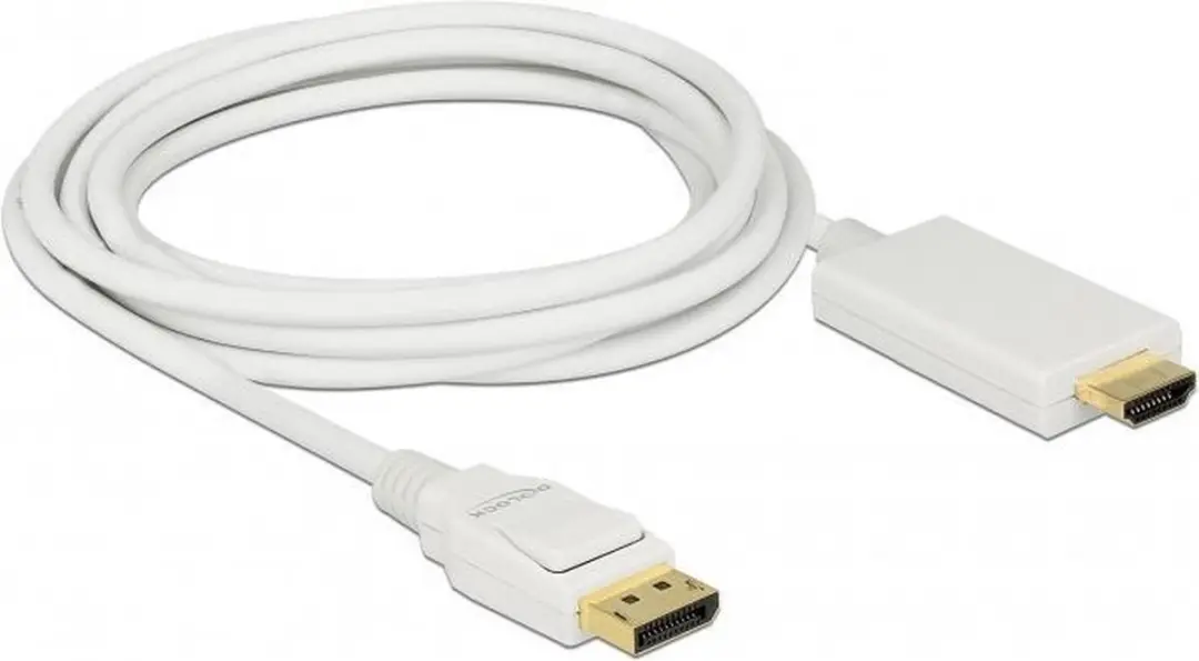 Delock DisplayPort naar HDMI Kabel 83819 - 3m - Wit