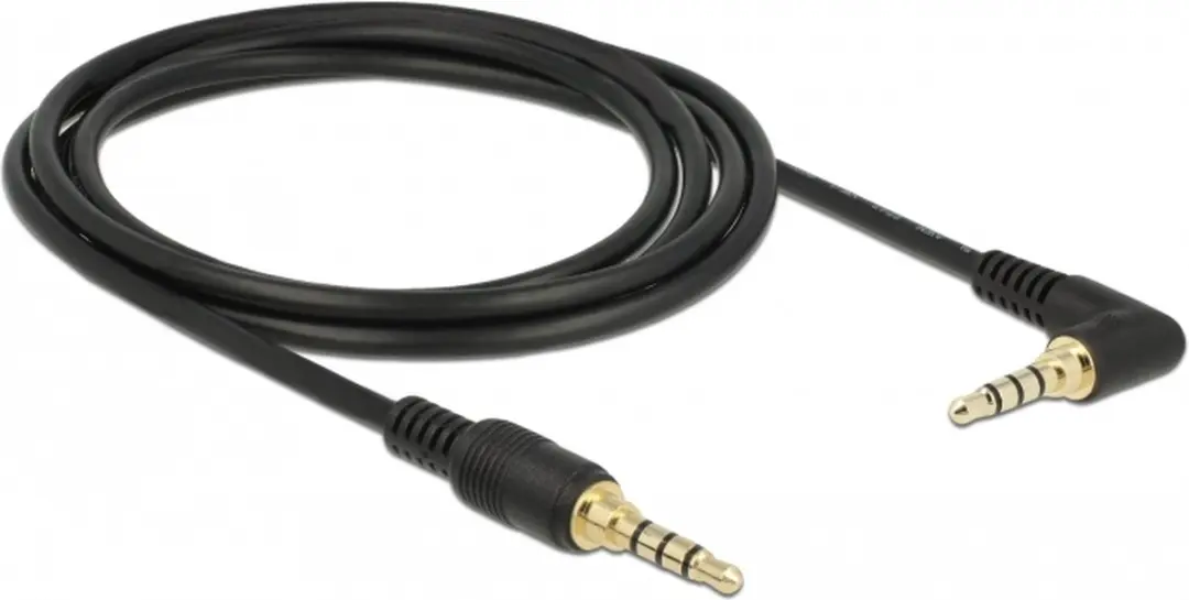 Delock 3,5mm Jack 4-polig Audio/Video Kabel - Haaks - 2m