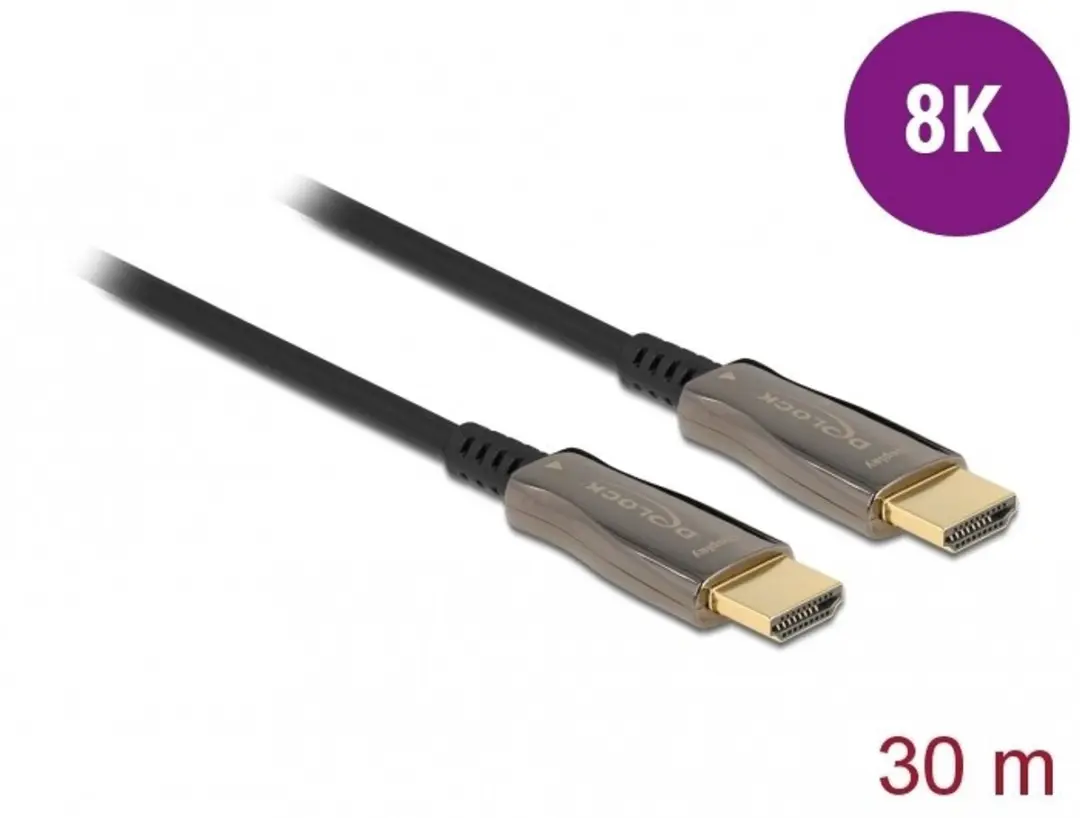 Delock HDMI 8K 60Hz Actieve Kabel 30m - Zwart