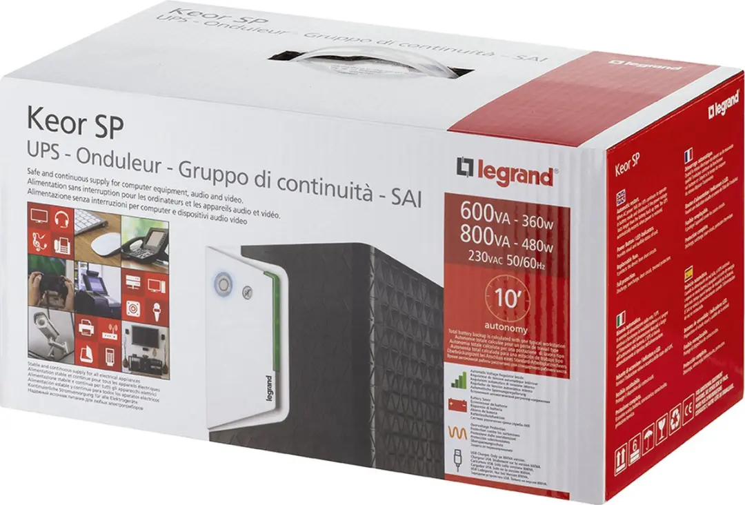 Legrand Keor ASI SP 1000 LG-310186 UPS 600W - 6 Stopcontacten