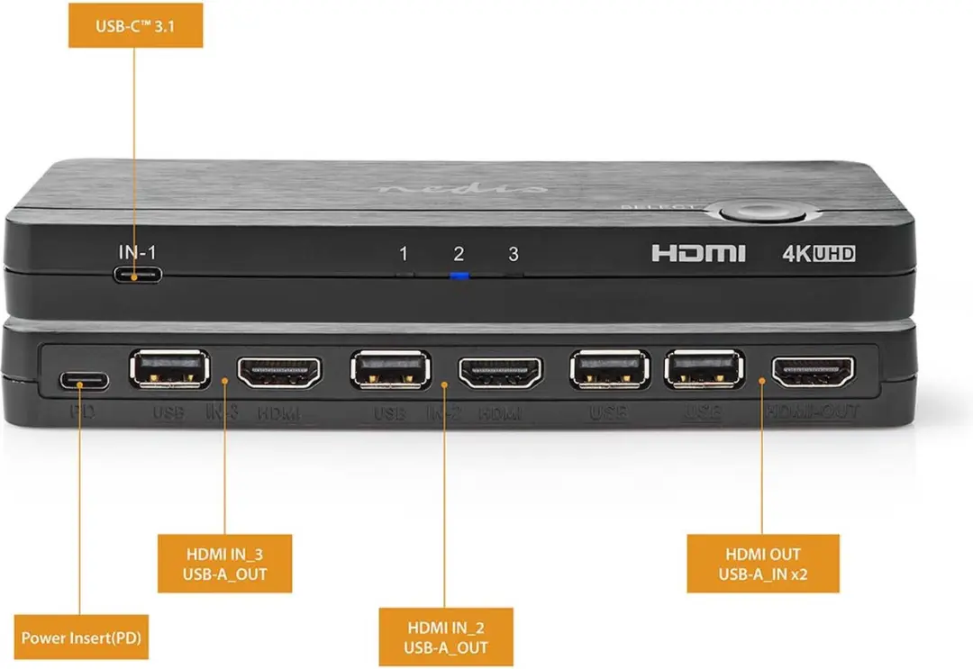 Nedis HDMI-Converter VCON6430AT - 4K@60Hz - Antraciet