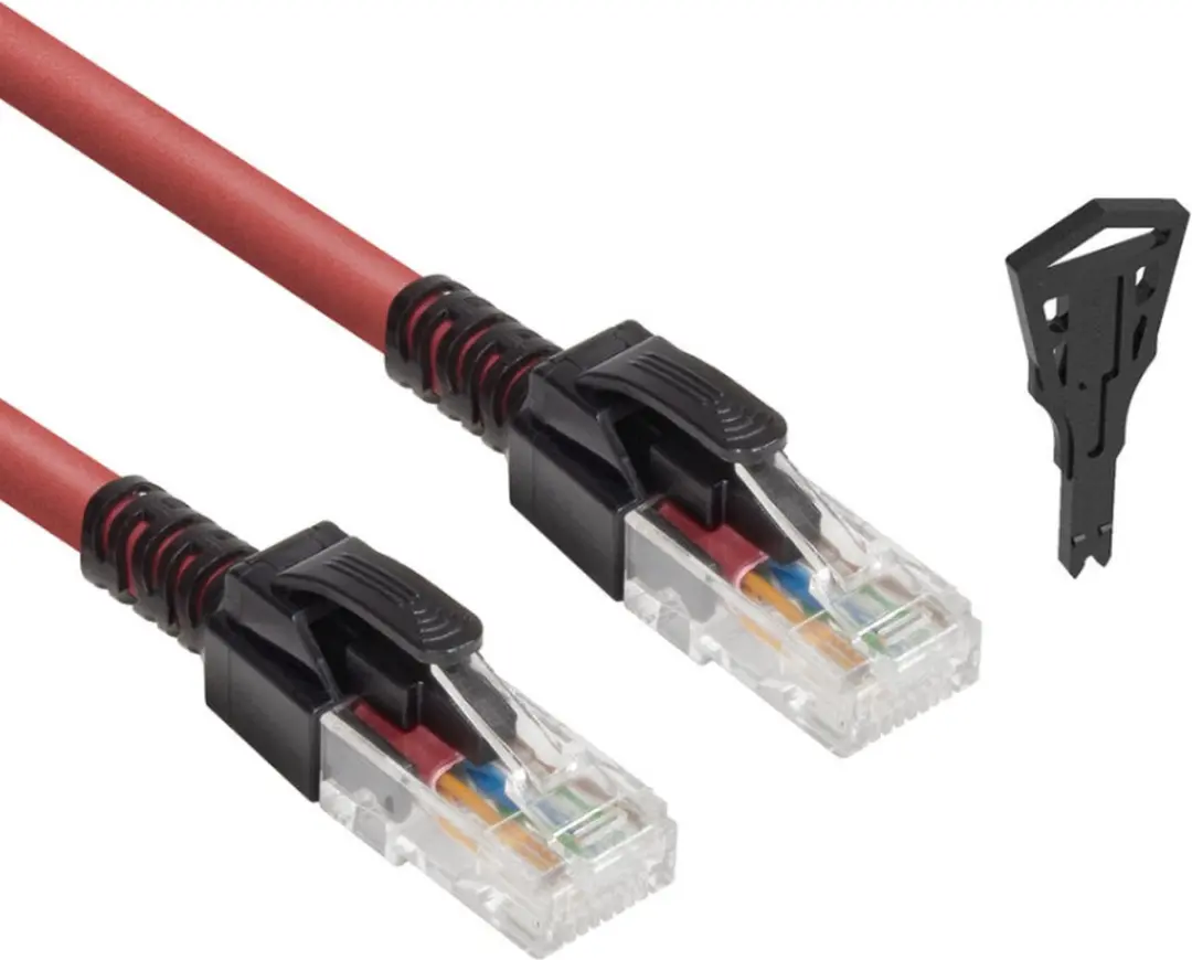 ACT FB5501 Rode U/UTP CAT6A Patchkabel 1m - Vergrendelbaar - afbeelding 6 van 6