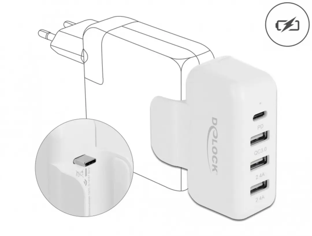 Delock Adapter voor Apple Power Supply PD/QC 3.0